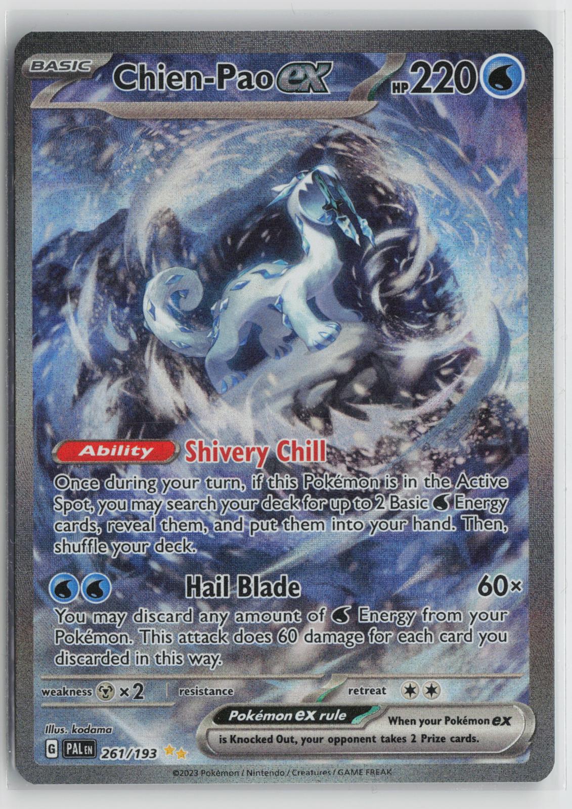 Chien-Pao ex 261/193 Special Illustration Rare Paldea Evolved Pokemon Holo NM