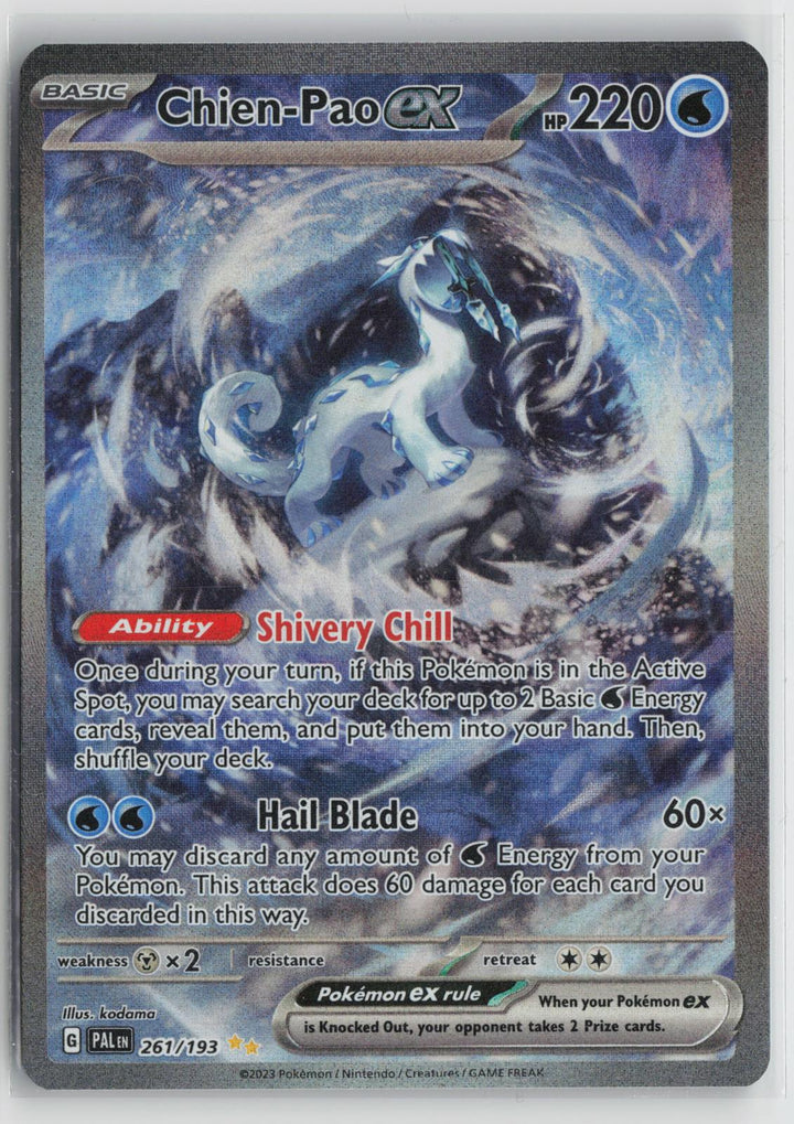 Chien-Pao ex 261/193 Special Illustration Rare Paldea Evolved Pokemon Holo NM0
