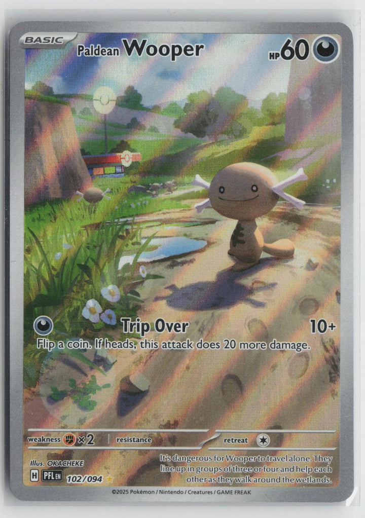 Paldean Wooper 102/094 Illustration Rare Phantasmal Flames Pokemon NM0
