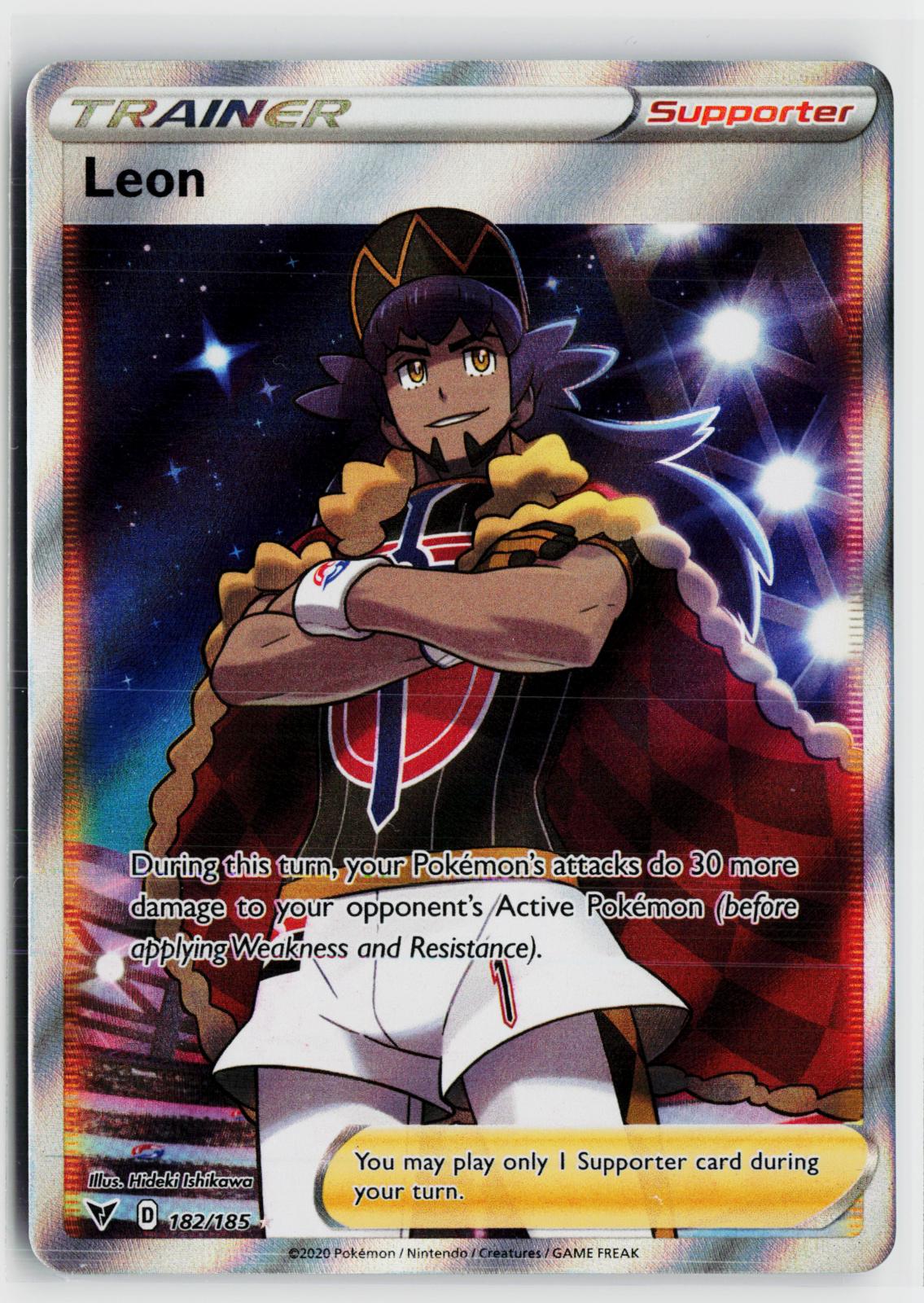 Leon 182/185 Vivid Voltage NM UR Holo Pokemon