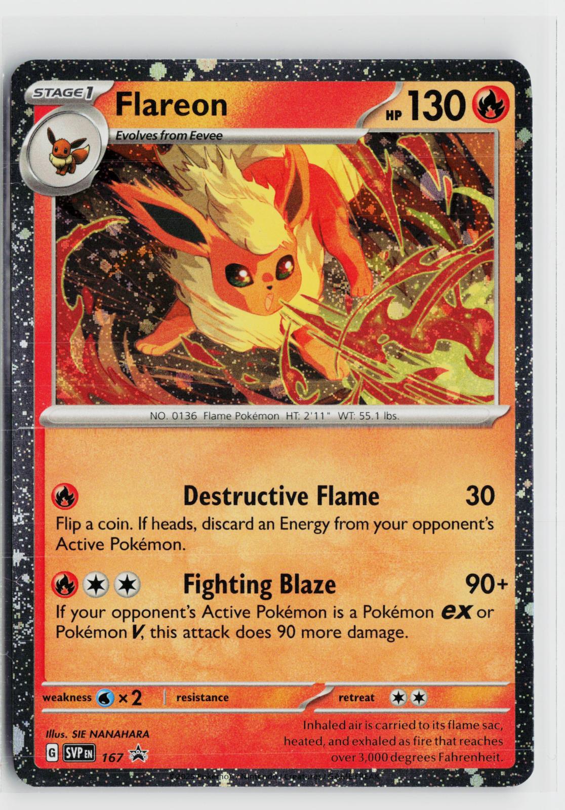 Flareon (Cosmos Holo) 167 Scarlet & Violet Promo NM P Pokemon