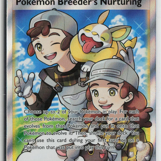 Pokemon Breeder's Nurturing 188/189 Ultra Rare Darkness Ablaze Pokemon NM0