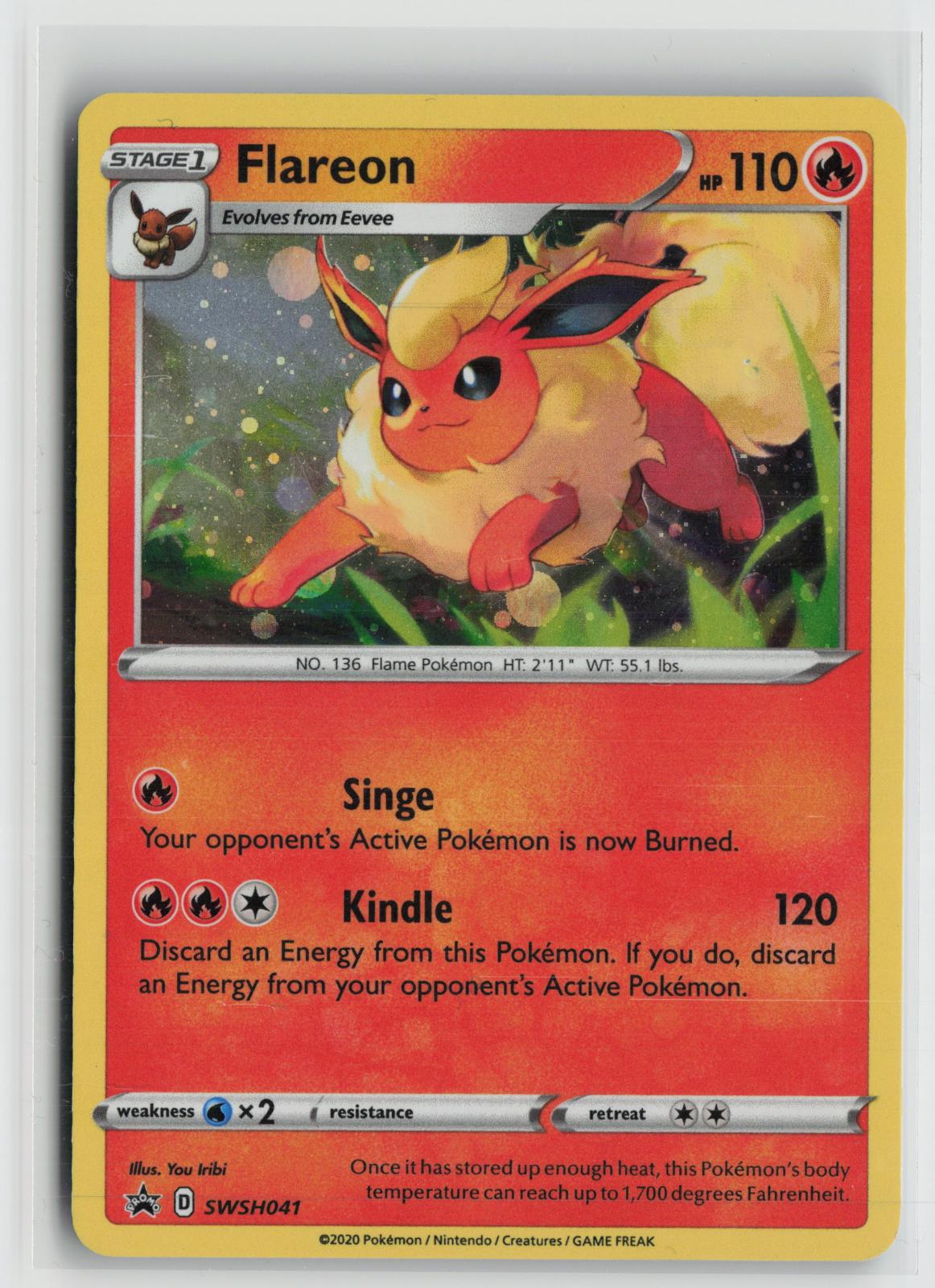 Flareon SWSH041 Holo Promo Sword & Shield Promo Pokemon NM