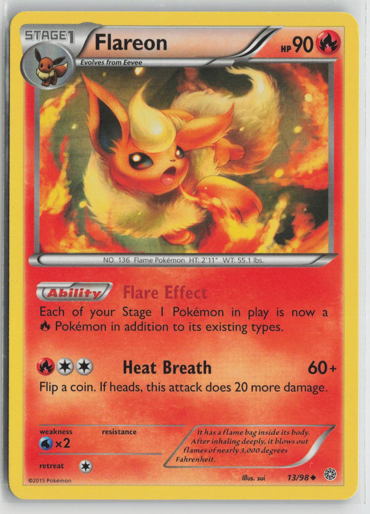Flareon 13/98 Uncommon Ancient Origins Pokemon NM0
