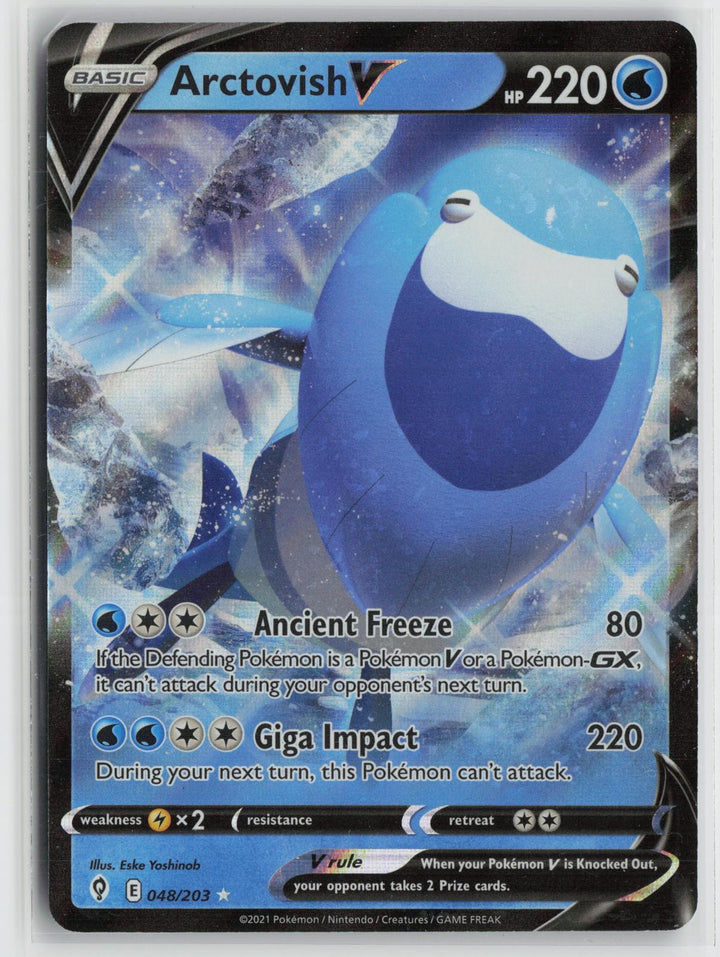 Arctovish V 048/203 Holo V Rare Evolving Skies Pokemon NM0