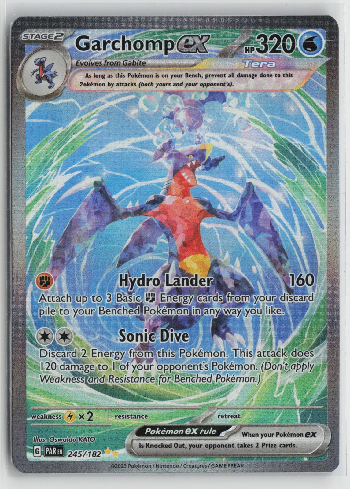 Garchomp ex 245/182 Special Illustration Rare Paradox Rift Pokemon Holo NM