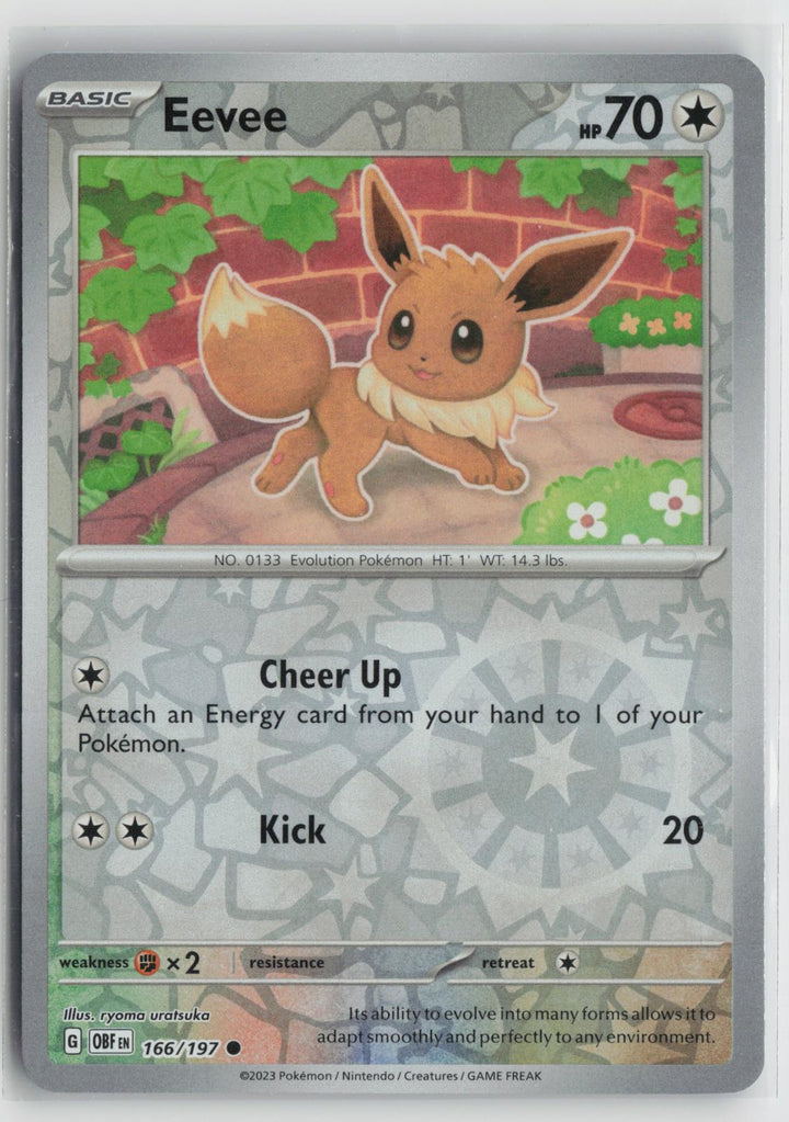 Eevee 166/197 Obsidian Flames NM C Pokemon0