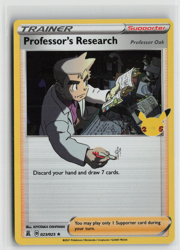 Professor's Research (Professor Oak) 023/025 Holo Rare Celebrations Pokemon NM0