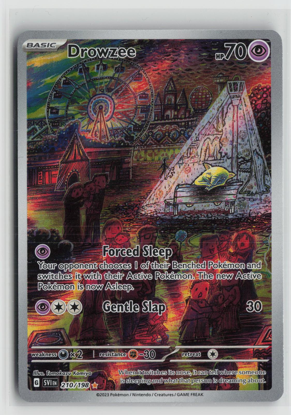 Drowzee 210/198 Illustration Rare Scarlet & Violet Pokemon Holo NM