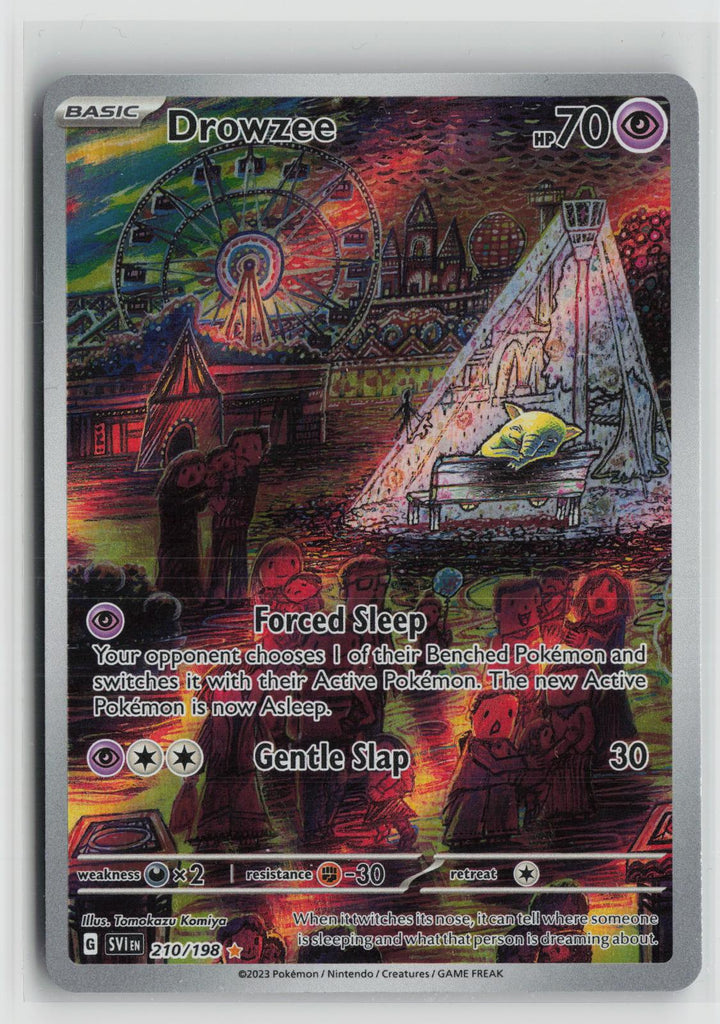 Drowzee 210/198 Illustration Rare Scarlet & Violet Pokemon Holo NM0