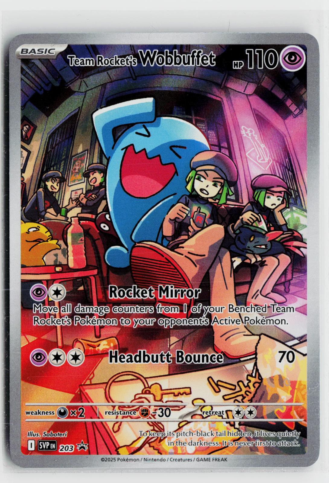 Team Rocket's Wobbuffet 203 Scarlet & Violet Promo NM Holo P Pokemon