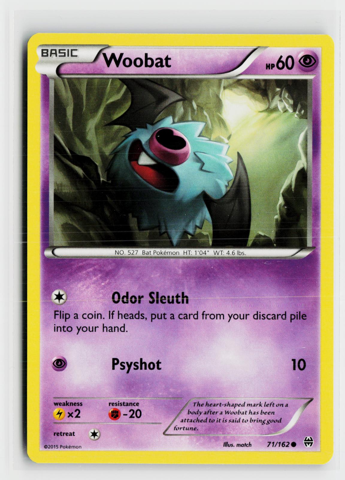 Woobat 71/162 BREAKthrough NM C Pokemon