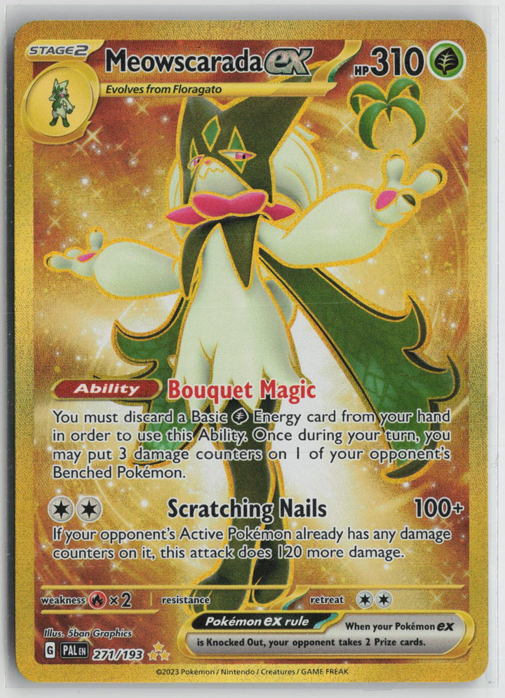 Meowscarada ex 271/193 Hyper Rare Paldea Evolved Pokemon Holo NM0