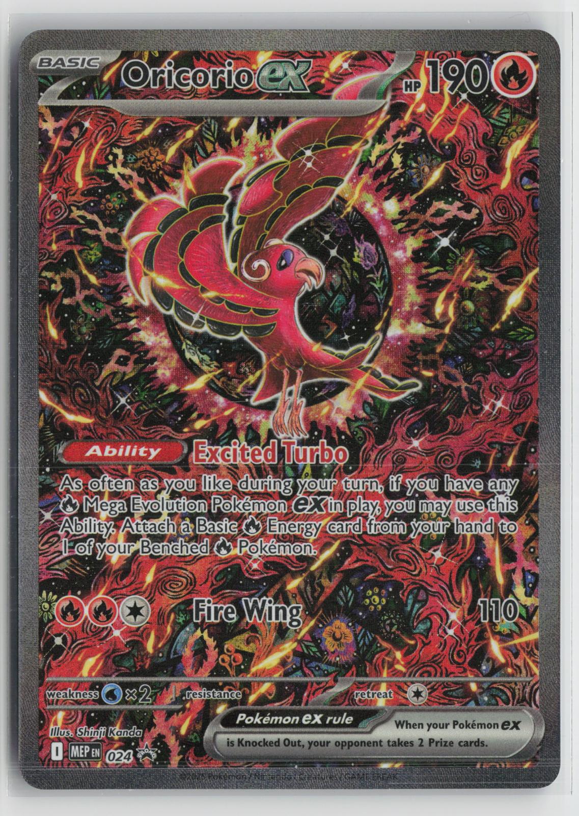 Oricorio ex 024 Holo Promo ME: Mega Evolution Promo Pokemon NM