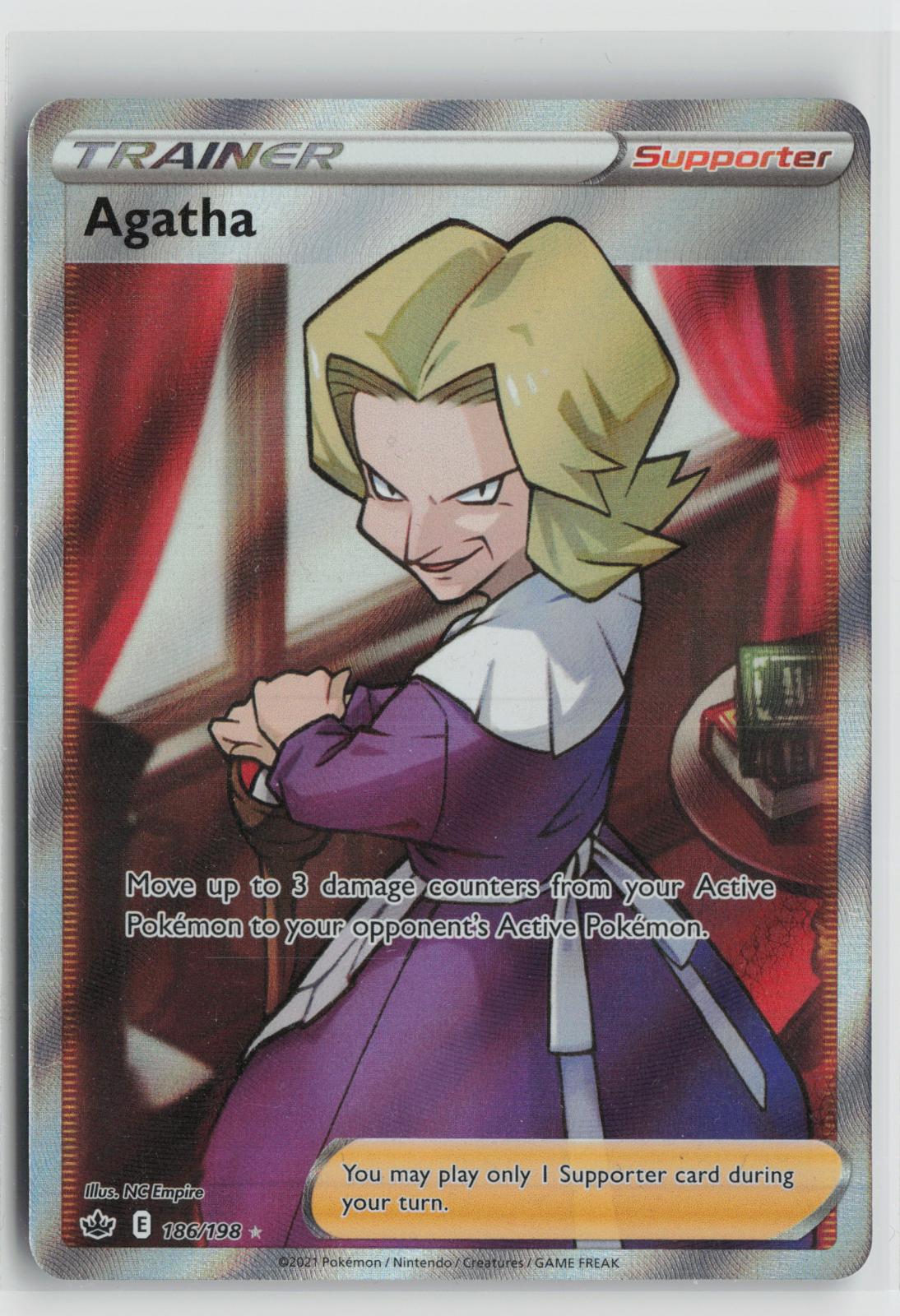 Agatha 186/198 Ultra Rare Chilling Reign Pokemon Holo NM