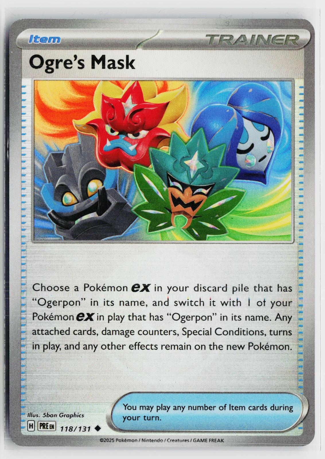 Ogre's Mask 118/131 Prismatic Evolutions NM UC Pokemon