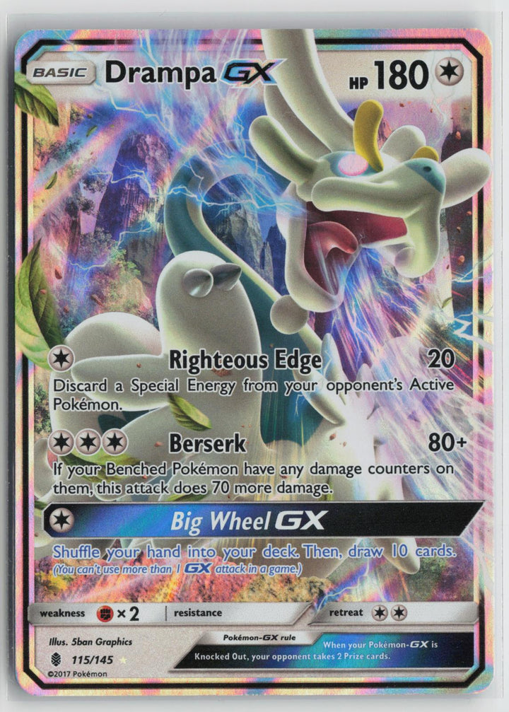 Drampa GX 115/145 Guardians Rising NM Holo Ultra Rare Pokemon0