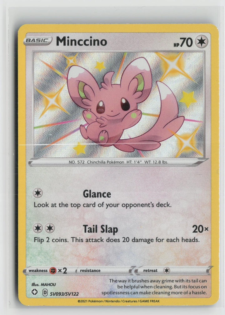 Minccino SV093/SV122 Shiny Rare Shining Fates Shiny Vault Pokemon Holo NM0