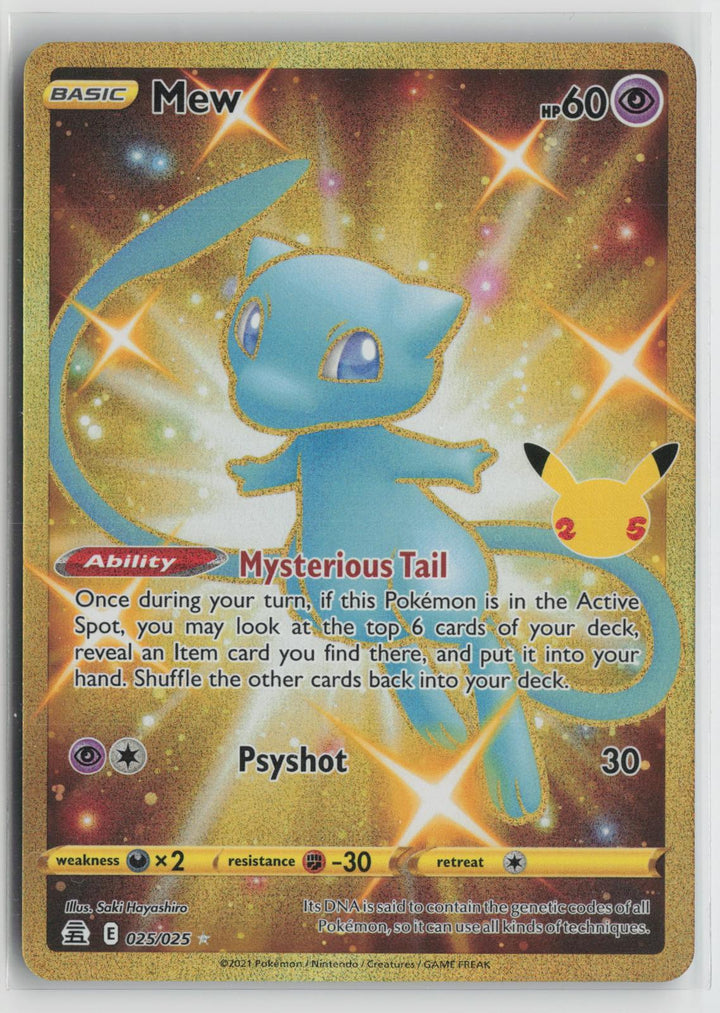 Mew 025/025 Holo Rare Celebrations Pokemon NM0