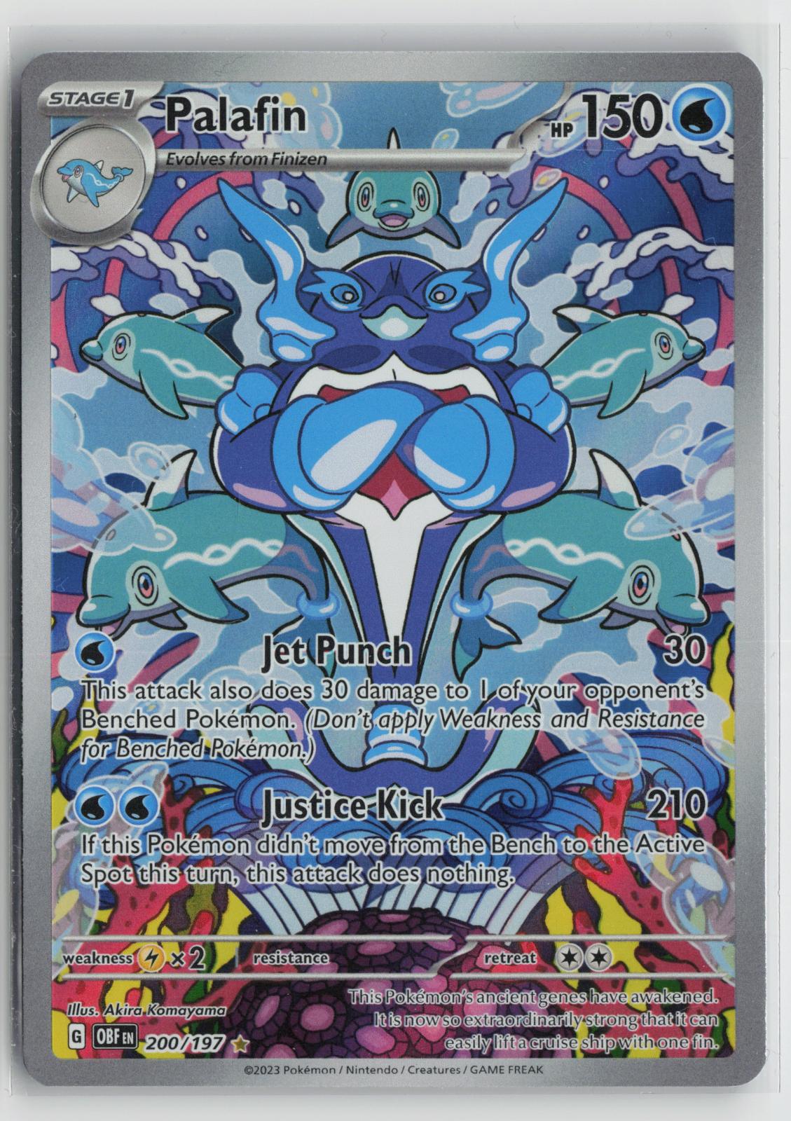 Palafin 200/197 Illustration Rare Obsidian Flames Pokemon Holo NM