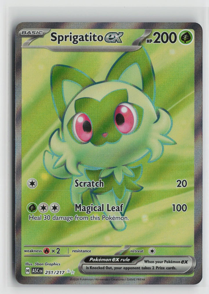 Sprigatito ex 251/217 Ascended Heroes NM Ultra Rare Holo Pokemon0