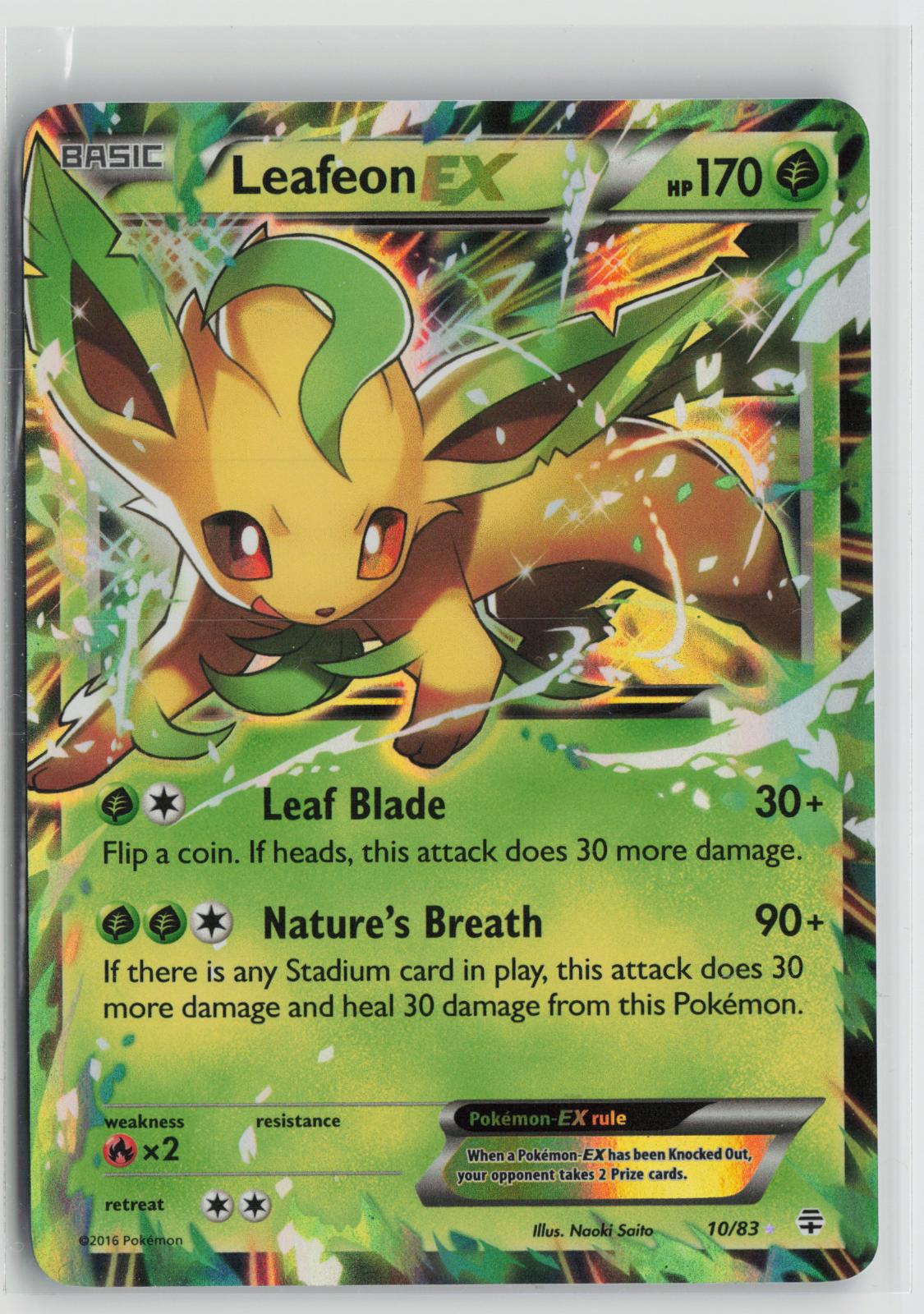 Leafeon EX 10/83 Generations NM Holo EX Rare Pokemon