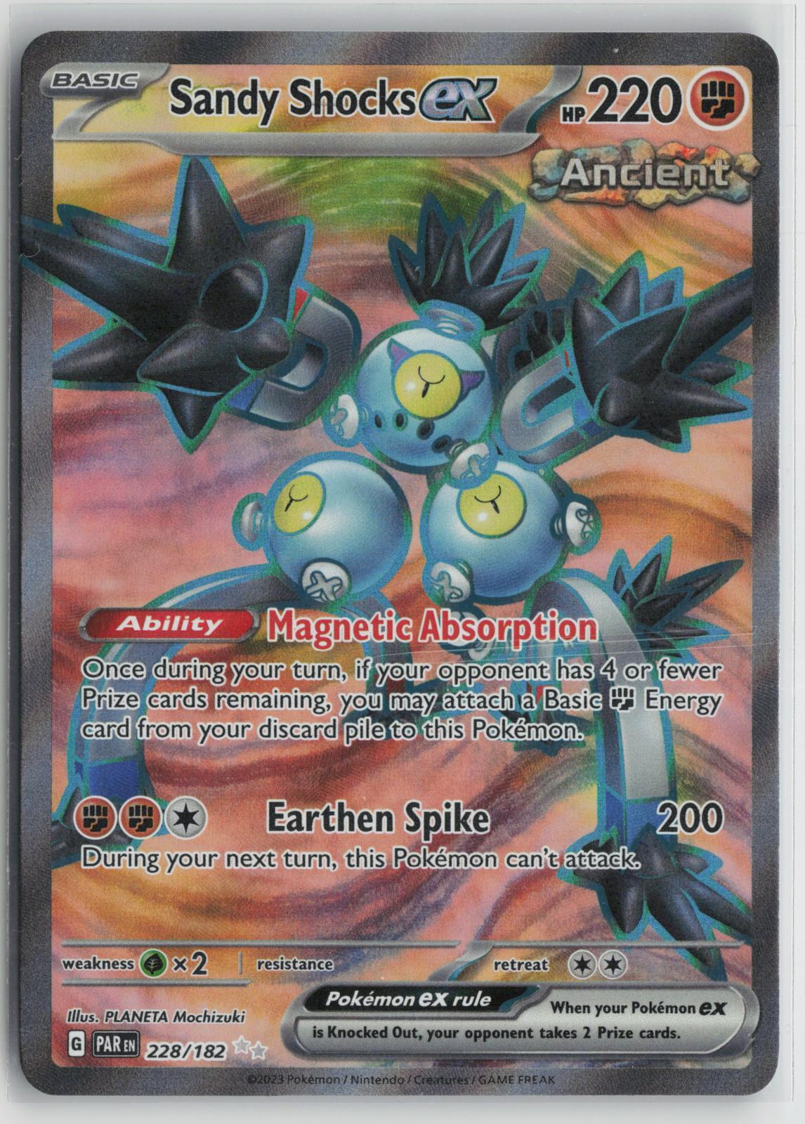 Sandy Shocks ex 228/182 Ultra Rare Paradox Rift Pokemon Holo NM