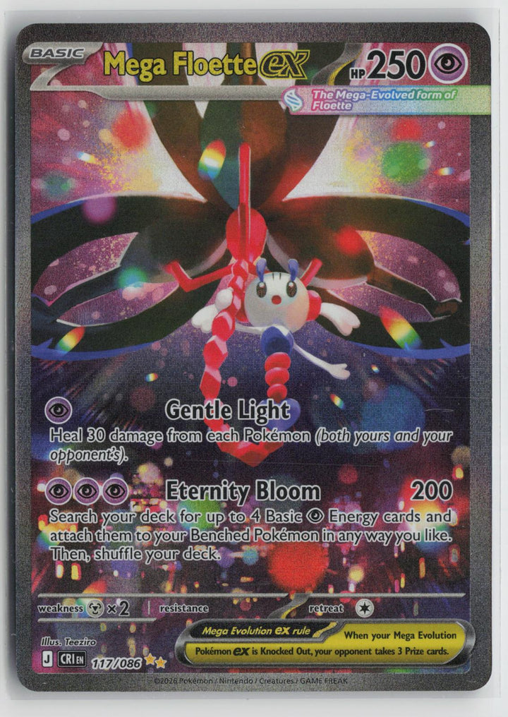 Mega Floette ex 117/086 Chaos Rising NM Holo Special Illustration Rare Pokemon0