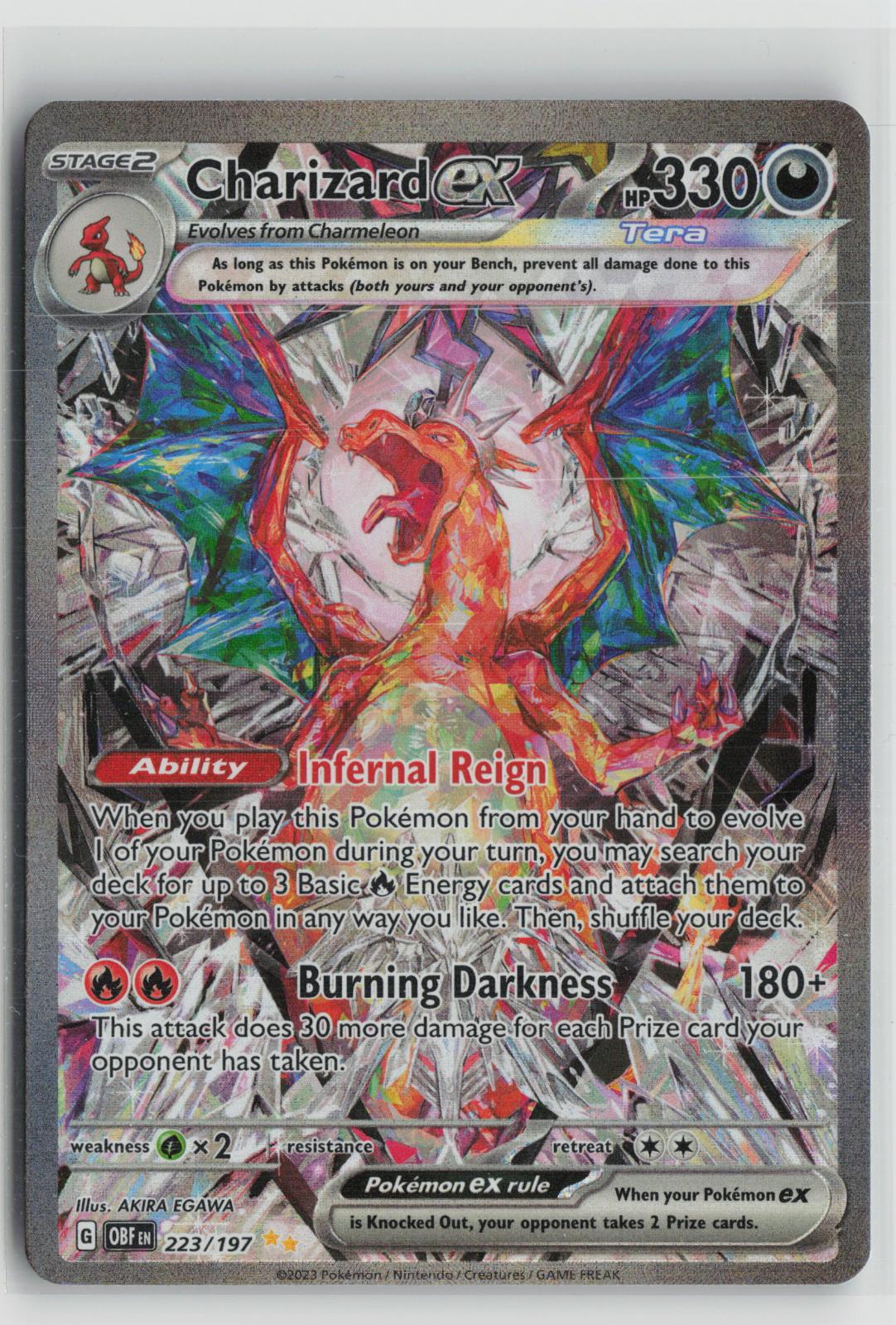 Charizard ex 223/197 Special Illustration Rare Obsidian Flames Pokemon Holo LP