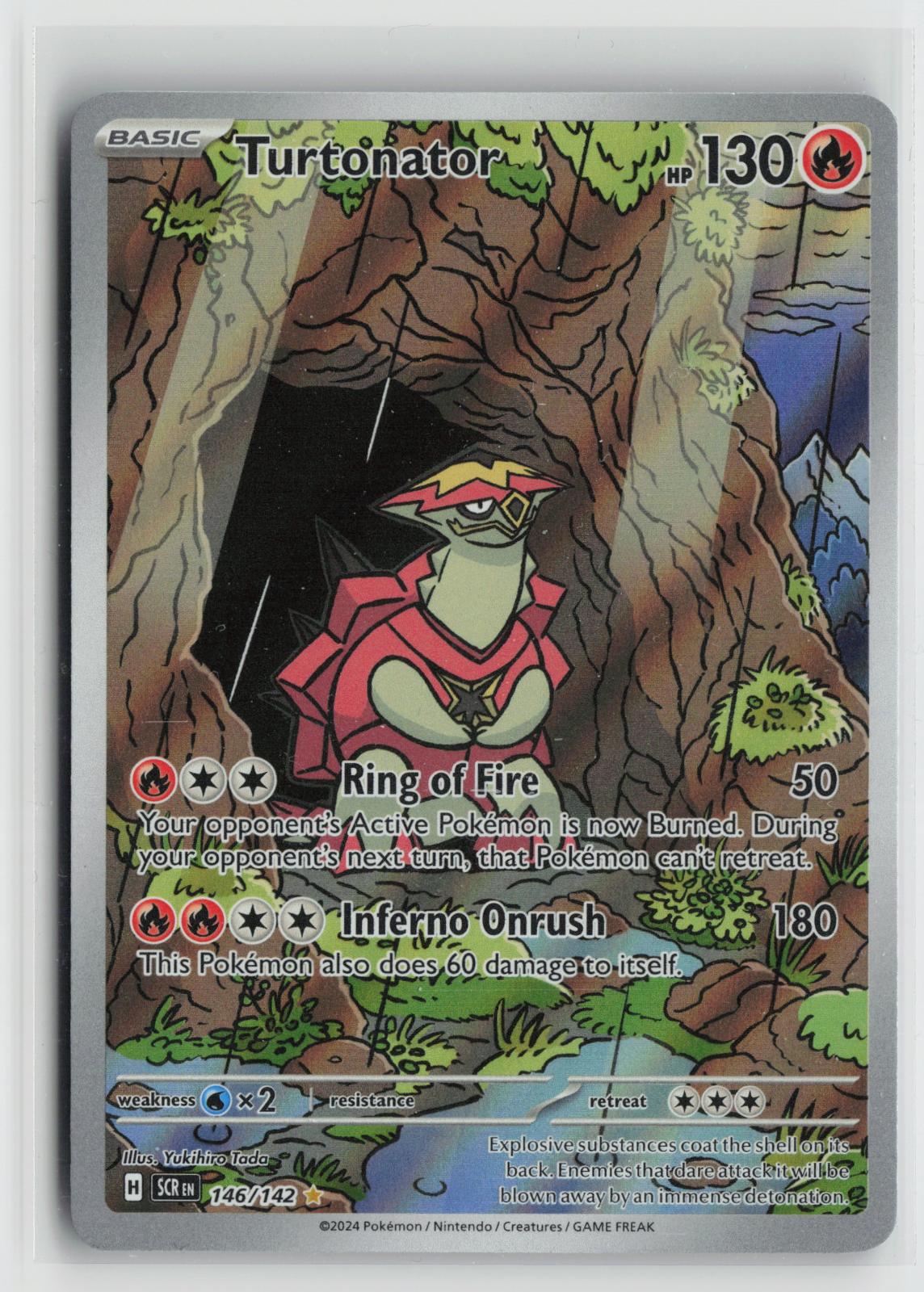 Turtonator 146/142 Illustration Rare Stellar Crown Pokemon Holo NM
