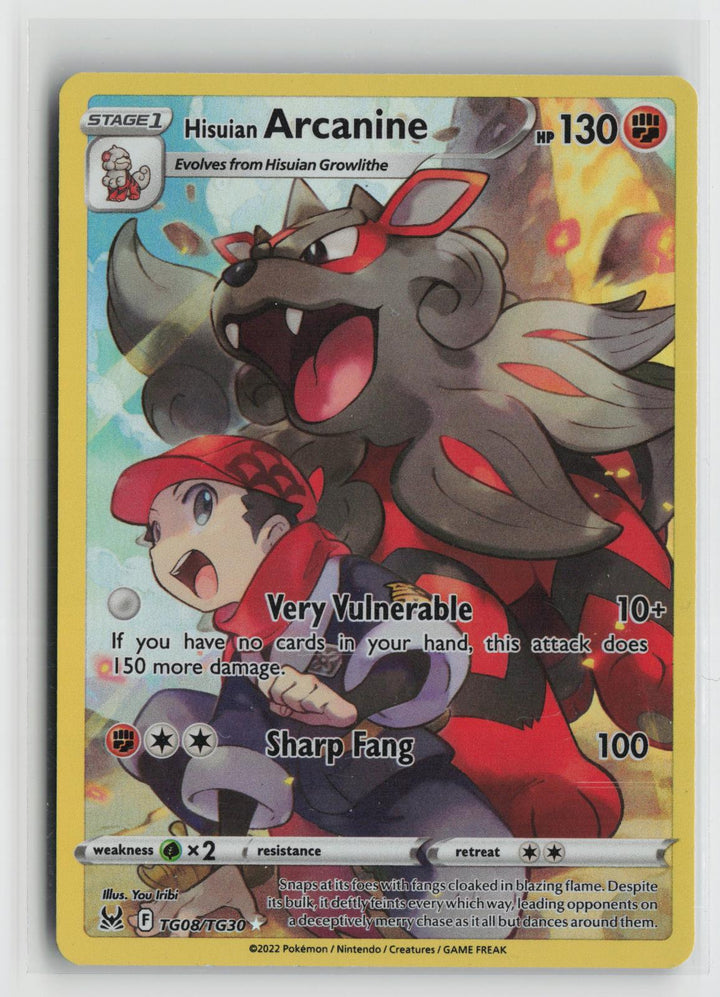 Hisuian Arcanine TG08/TG30 Lost Origin Trainer Gallery NM Holo Pokemon0