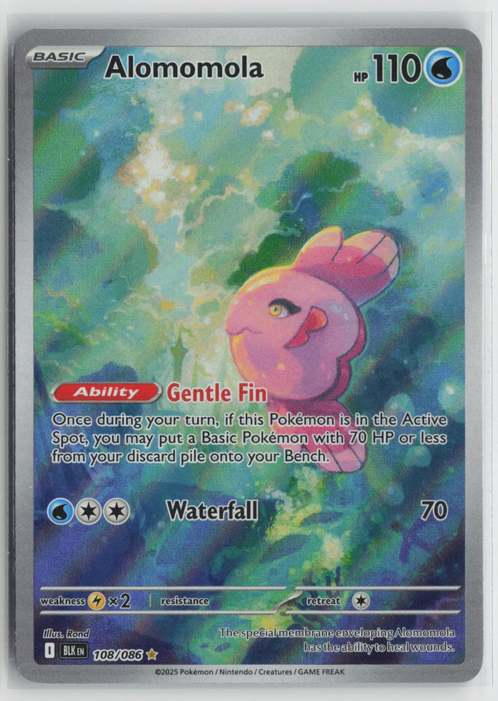 Alomomola 108/086 Black Bolt NM Holo Illustration Rare Pokemon0