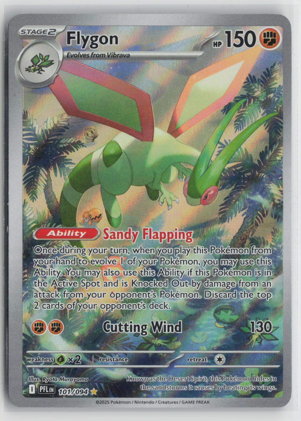 Flygon 101/094 Illustration Rare Phantasmal Flames Pokemon Holo NM