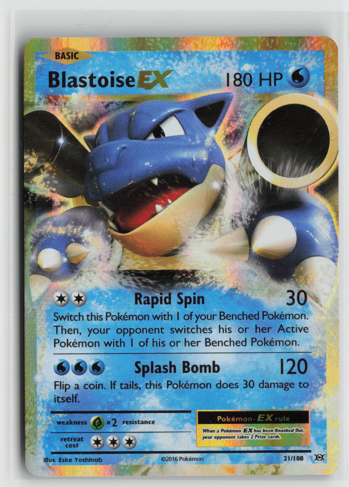 Blastoise EX 21/108 Holo EX Rare Evolutions Pokemon NM