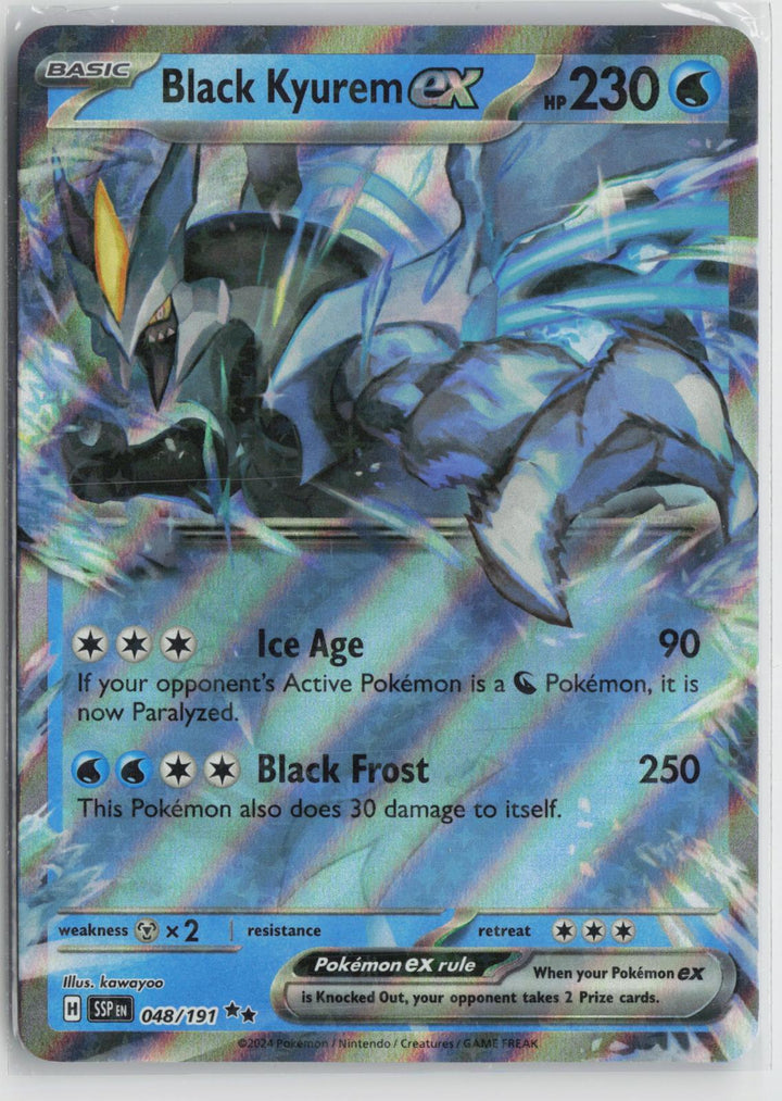 Black Kyurem ex 048/191 Double Rare Surging Sparks Pokemon Holo NM0