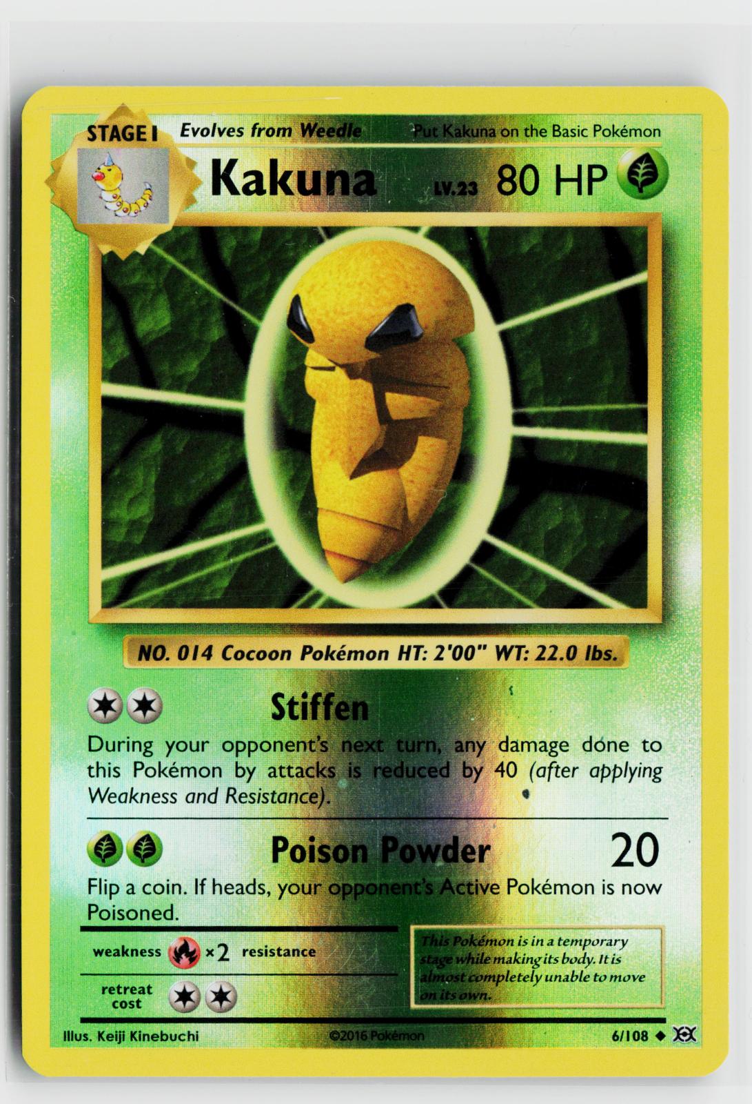 Kakuna 6/108 Evolutions NM UC Reverse Holo Pokemon