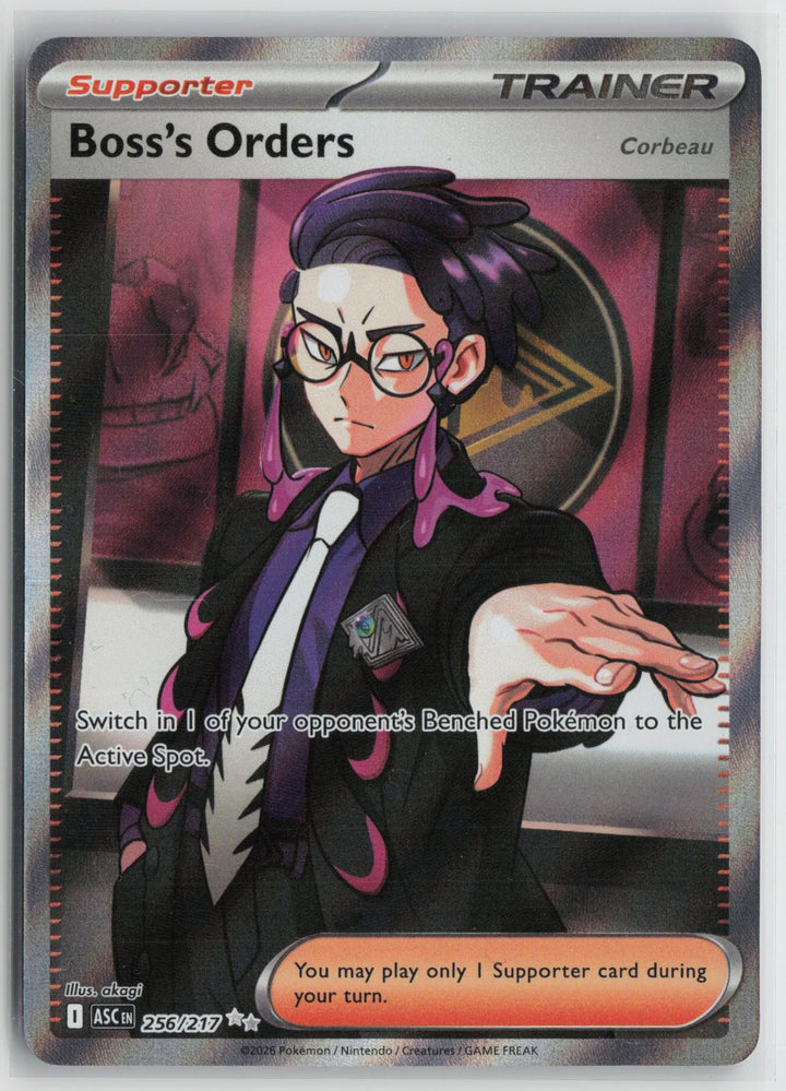 Boss's Orders [Corbeau] 256/217 Ultra Rare Ascended Heroes Pokemon Holo NM0