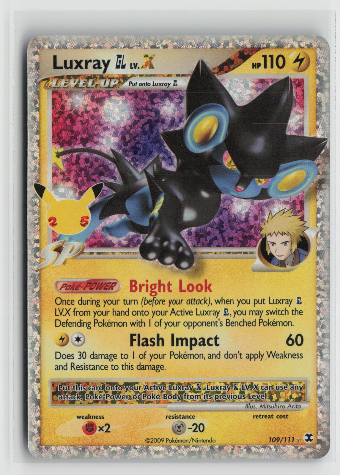 Luxray GL LV.X 109/111 Rising Rivals NM Holo LV.X Rare Pokemon