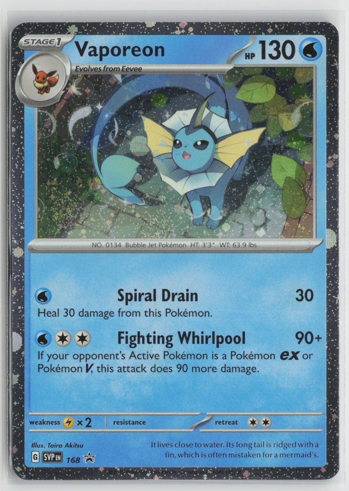 Vaporeon (Cosmos Holo) 168 Holo Promo Scarlet & Violet Promo Pokemon NM