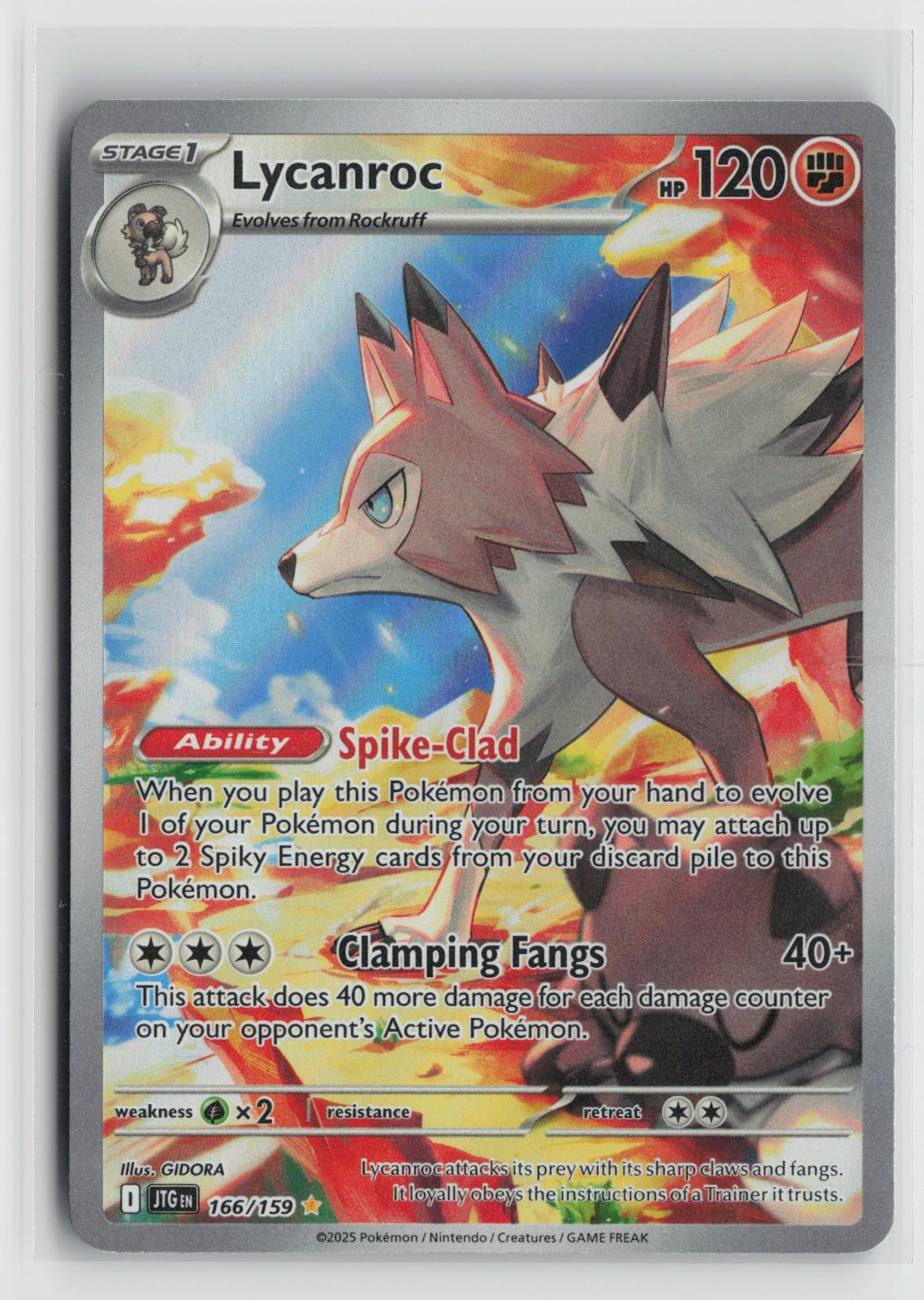 Lycanroc 166/159 Journey Together NM Illustration Rare Holo Pokemon