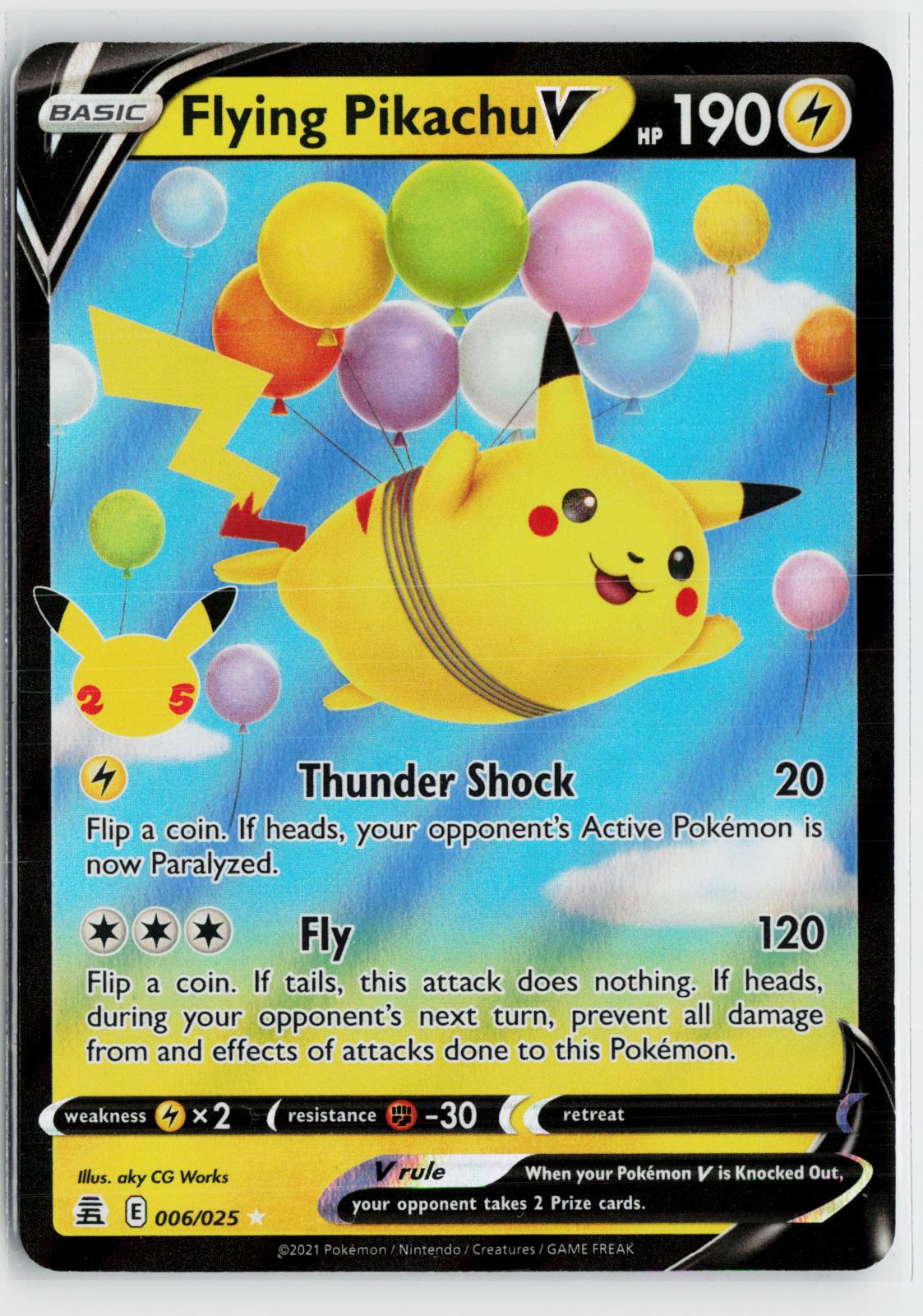 Flying Pikachu V 006/025 Celebrations NM Holo V Rare Pokemon