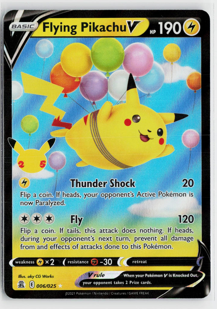 Flying Pikachu V 006/025 Celebrations NM Holo V Rare Pokemon0