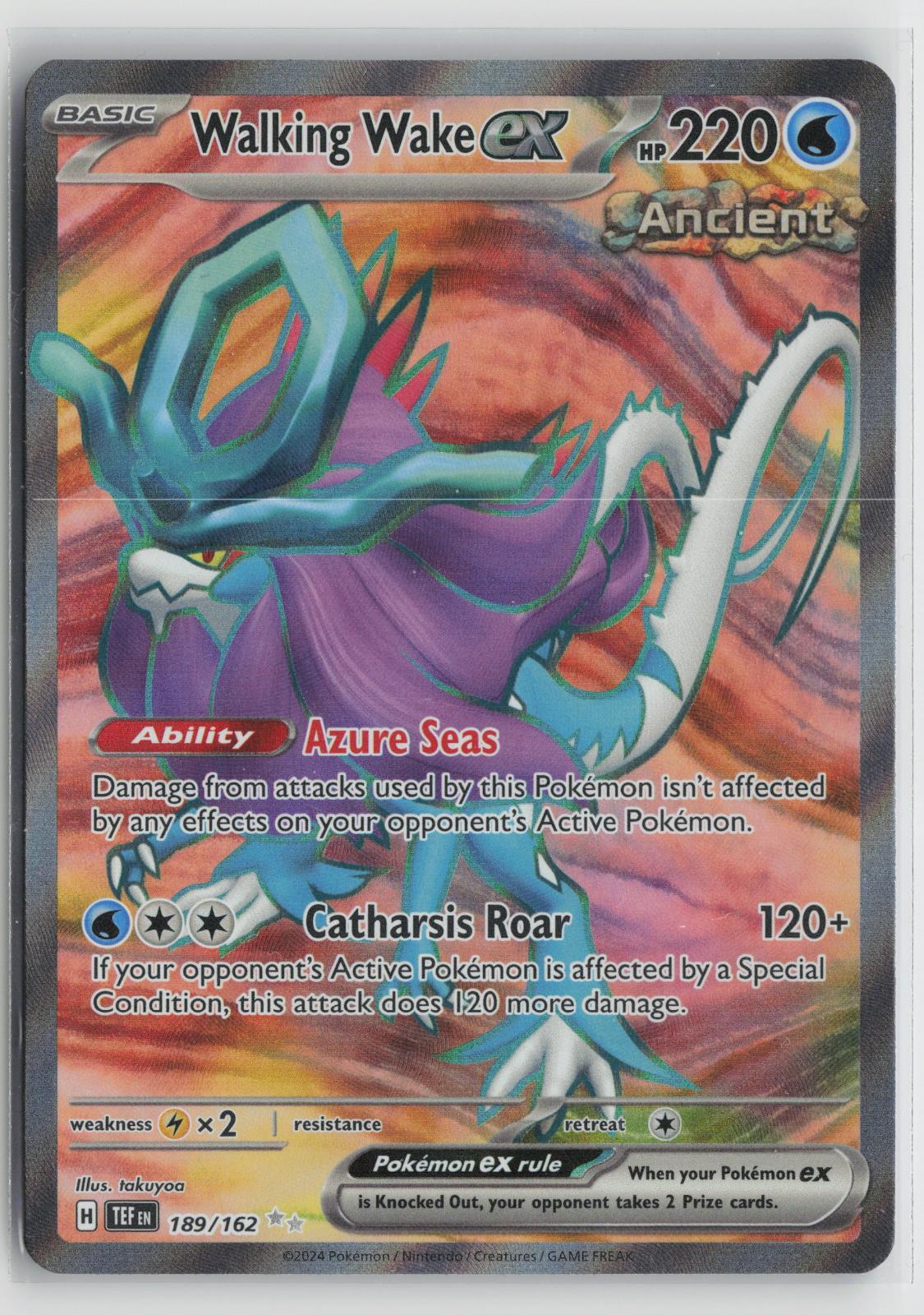 Walking Wake ex 189/162 Ultra Rare Temporal Forces Pokemon Holo NM