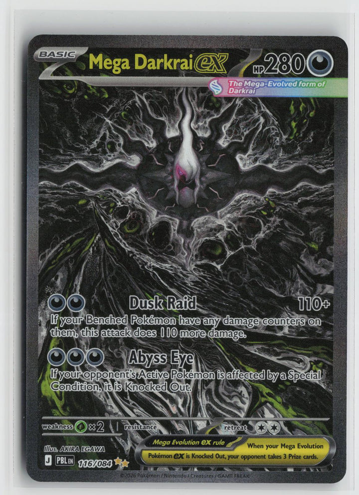 Mega Darkrai ex 116/084 Pitch Black NM Special Illustration Rare Holo Pokemon0