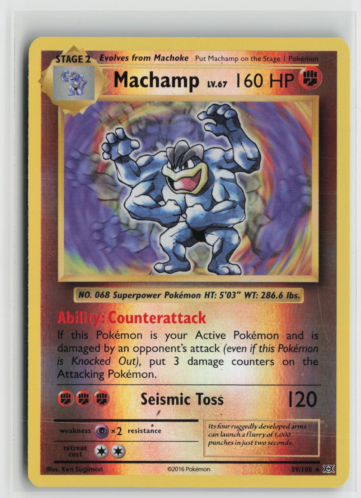 Machamp 59/108 Reverse Holo Rare Evolutions Pokemon NM