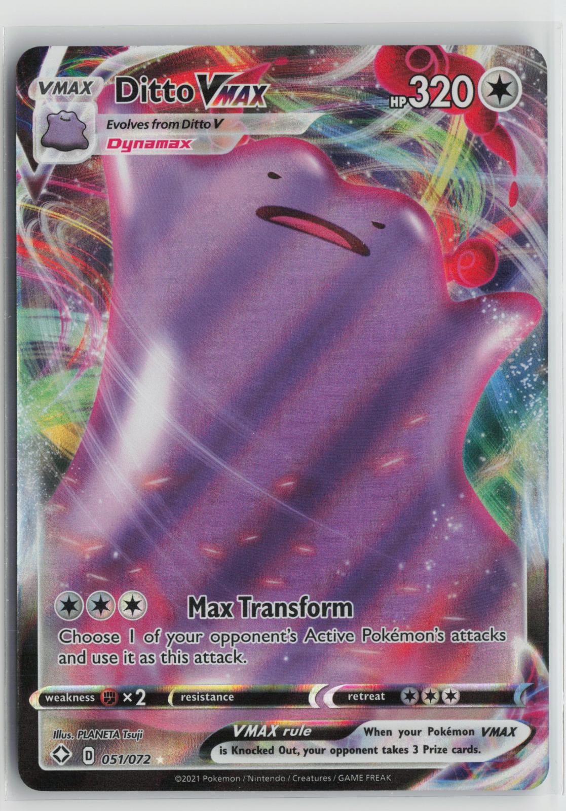 Ditto VMAX 051/072 Shining Fates NM Holo VMAX Rare Pokemon