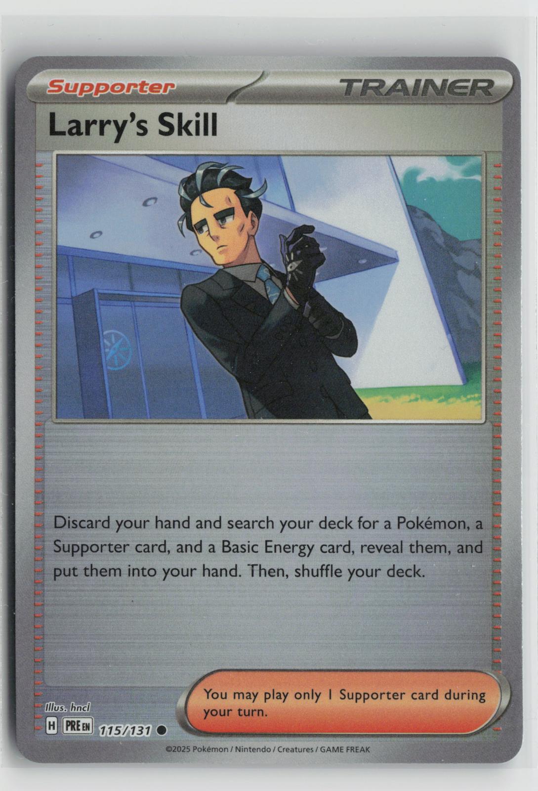 Larry's Skill 115/131 Common Prismatic Evolutions Pokemon NM