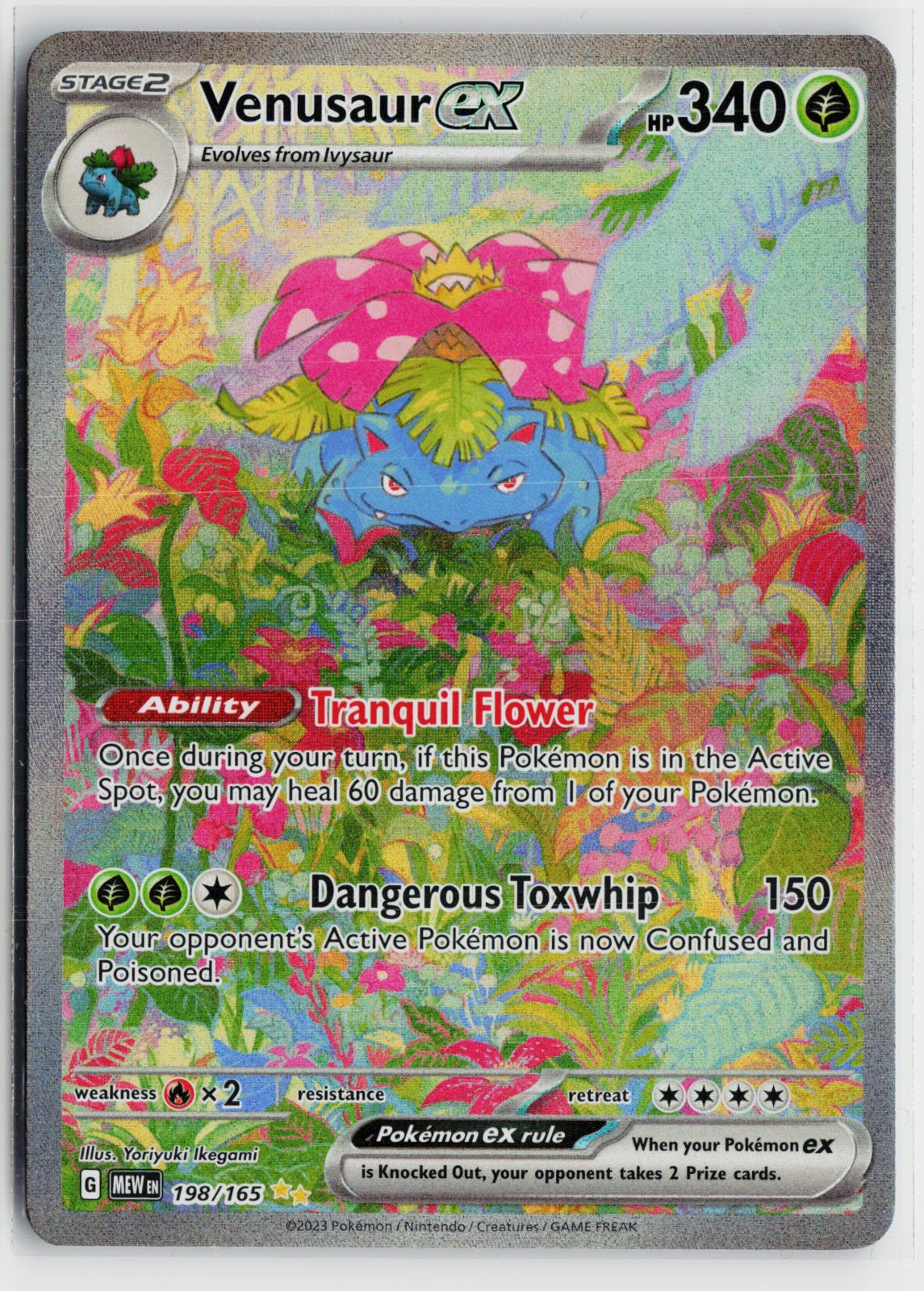 Venusaur ex 198/165 151 NM SIR Holo Pokemon