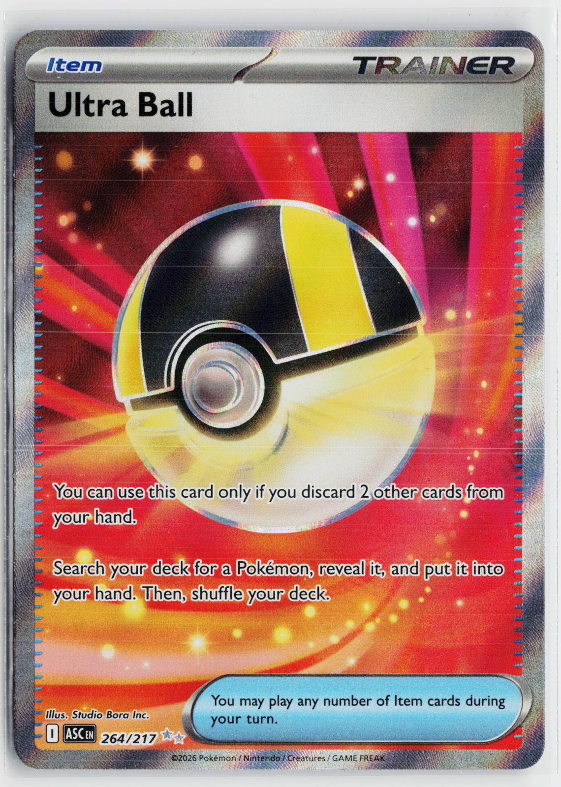 Ultra Ball 264/217 Ascended Heroes NM UR Holo Pokemon