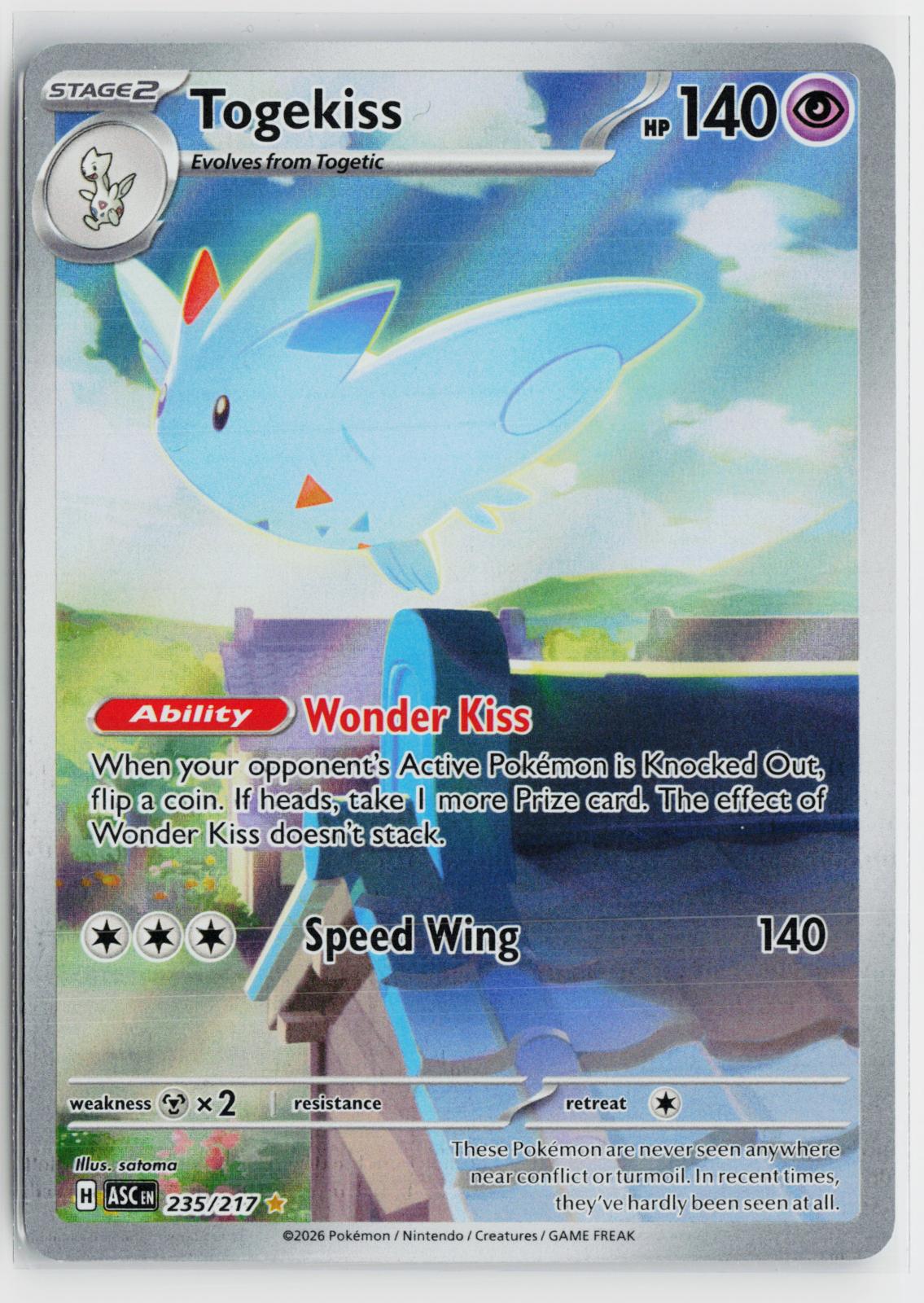 Togekiss 235/217 Ascended Heroes NM IR Holo Pokemon